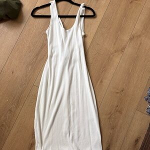 GAP Cream Sleeveless Midi Dress